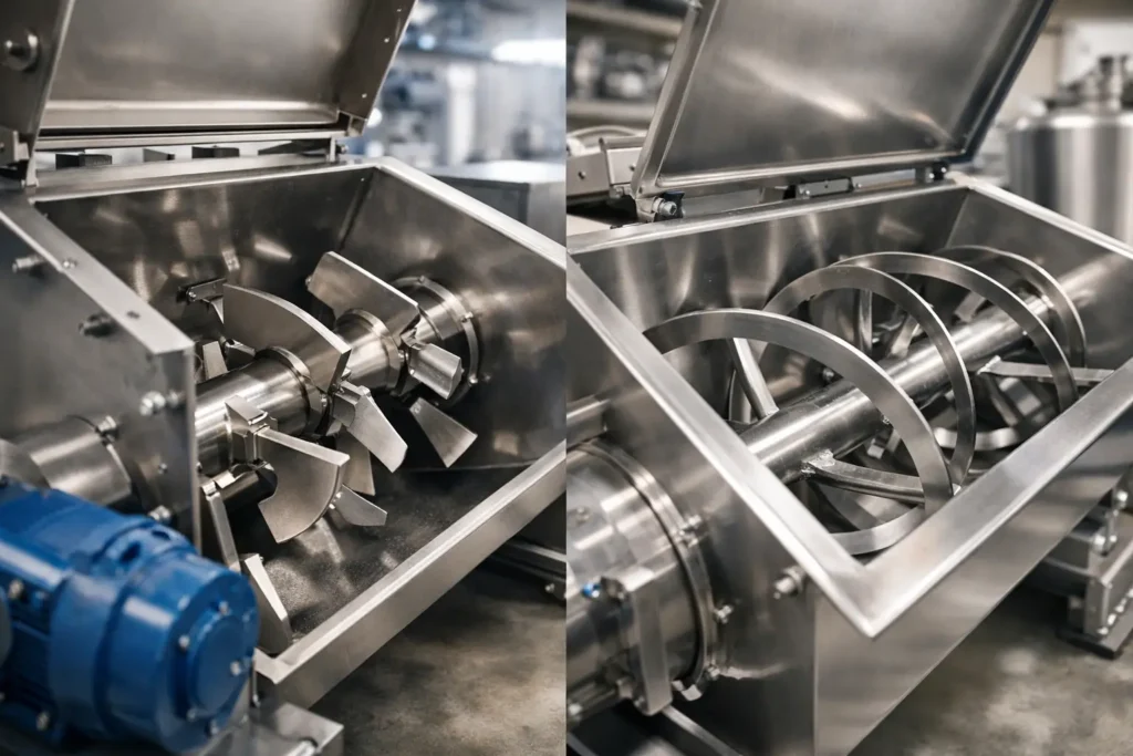 Plow Mixer vs Ribbon Blender for Your Process